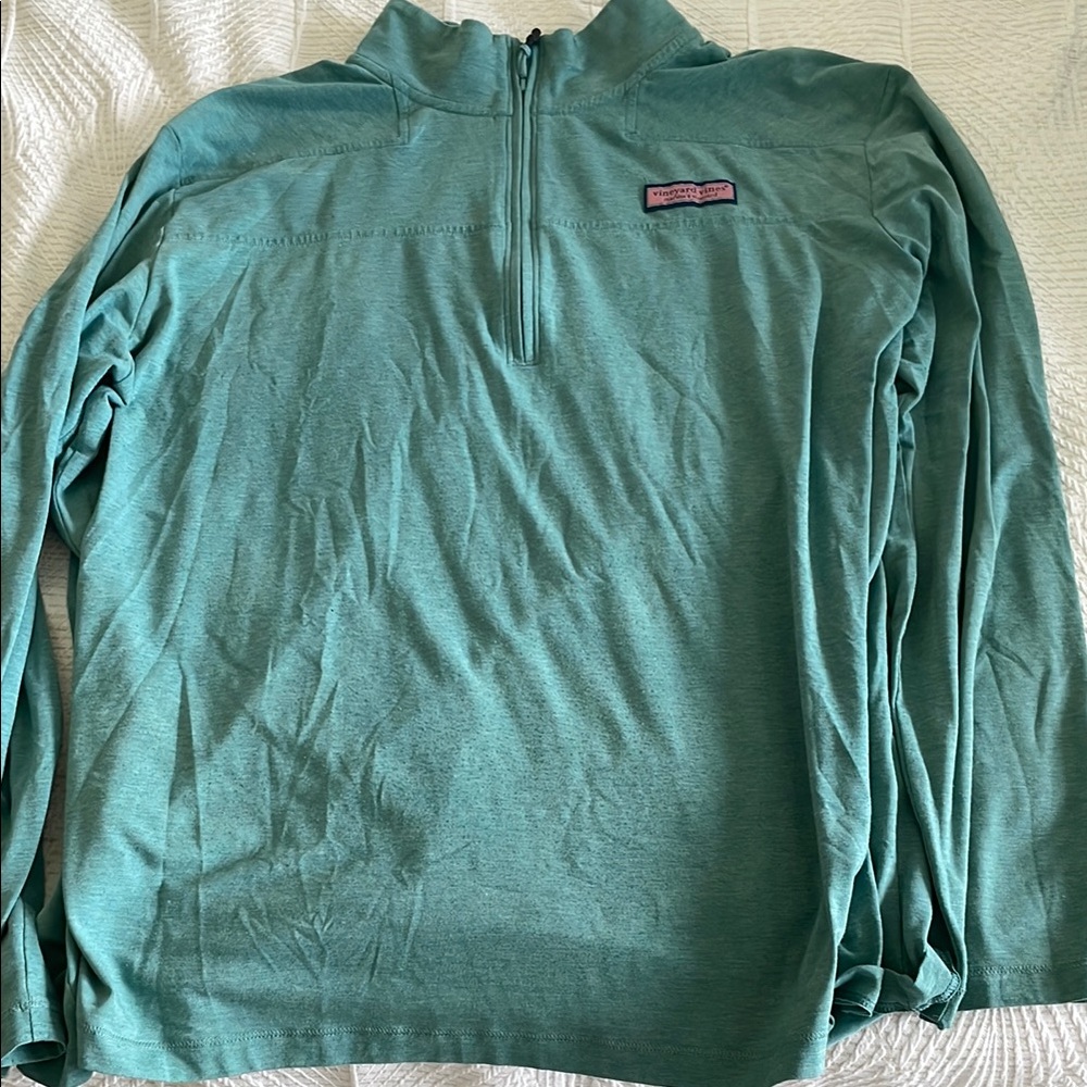 Vineyard Vines Green Men's Zip Up Sweater